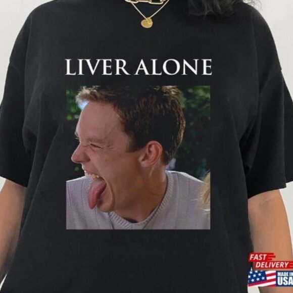 Stu Macher Scream T-Shirt, Liver Alone Funny Matthew Lillard Fan Lover T-Shirt - Picture 1 of 1